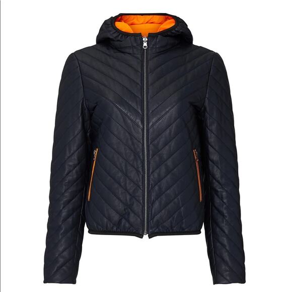 Sipos New York Hooded Leather Chelsea Bomber XS - Picture 1 of 8